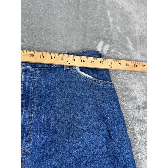 Vintage 90s Levi's Flex Straight Jeans Men's Size 38x32 Blue - Picture 11 of 13
